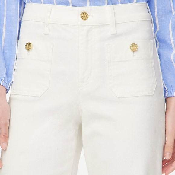 J.CREW White Tall slim wide-leg sailor jean in all-day stretch Size 32 Tall - Picture 2 of 5